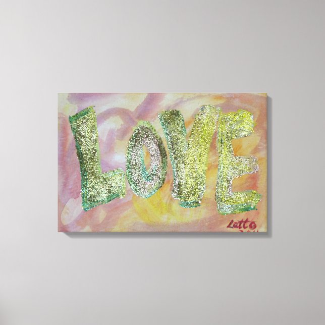Love Summer Glow Painting Canvas Print (Front)