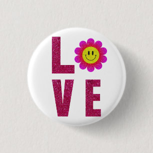 Love Sunflower 3 Cm Round Badge