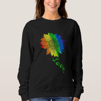 Love Sunflower Floral Lgbtq Rainbow Flag Gay Pride Sweatshirt