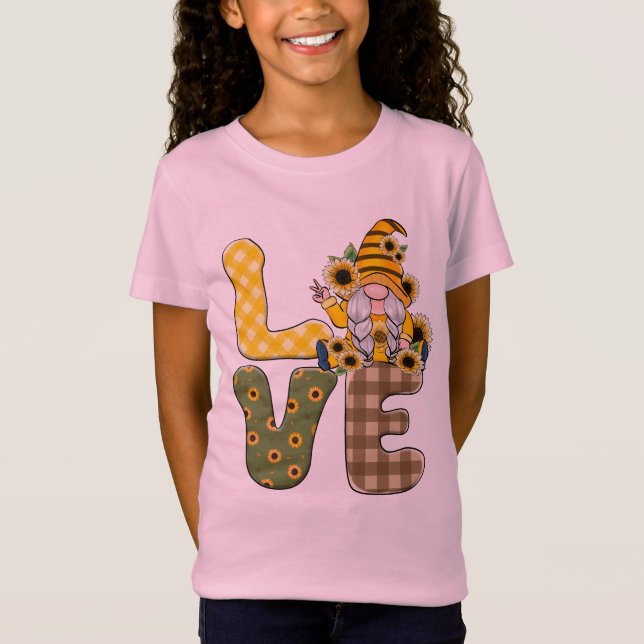 Love Sunflower Gnome T-Shirt (Front)