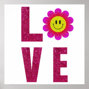 Love Sunflower Poster