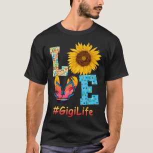 Love Sunflower Summer Beach Sunset Gigi Life Paren T-Shirt