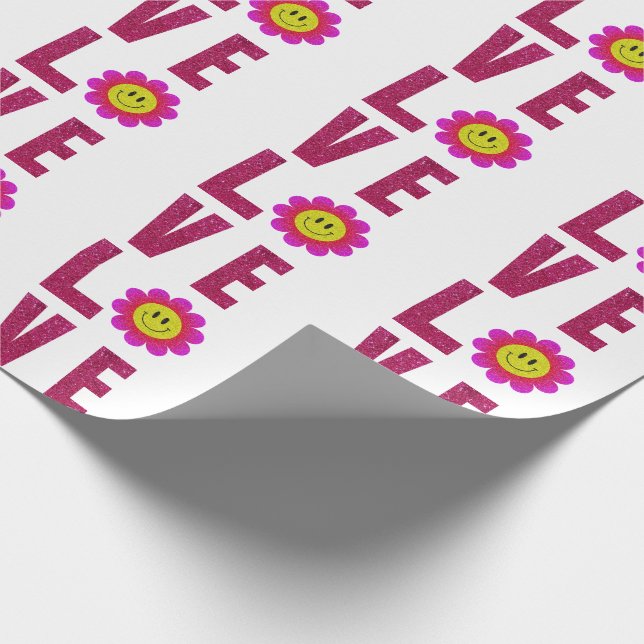 Love Sunflower Wrapping Paper (Corner)
