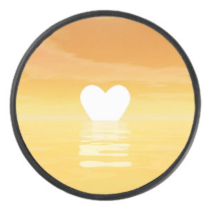 Love sunset - 3D render Hockey Puck