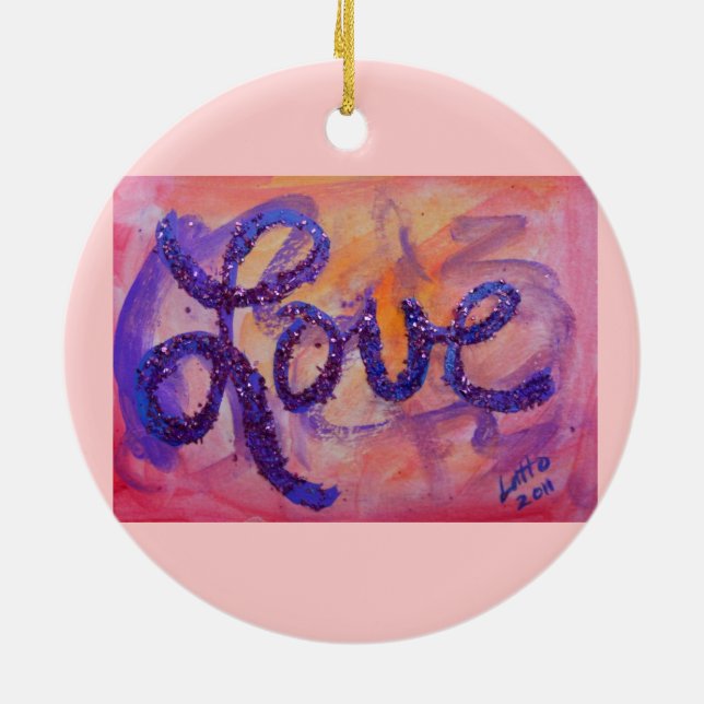 Love Sunset Twilight Ornament Art (Back)