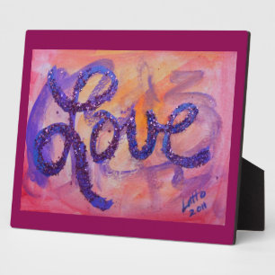 Love Sunset Twilight Painting Poem Plaque