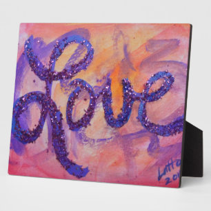 Love Sunset Twilight Painting Poem Plaque