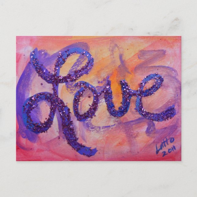 Love Sunset Twilight Postcard (Front)