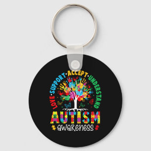 Love Support Accept Understand Autism Awareness Ac Key Ring