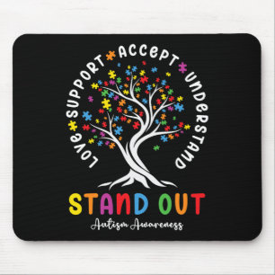 Love Support Accept Understand Autism Awareness Au Mouse Mat
