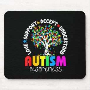 Love Support Accept Understand Autism Awareness  Mouse Mat
