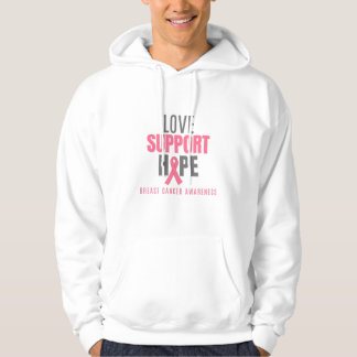 love support hope breast cancer pullover hoodie
