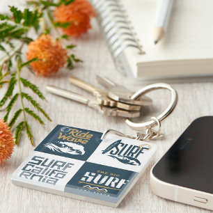 Love Surfing Key Ring
