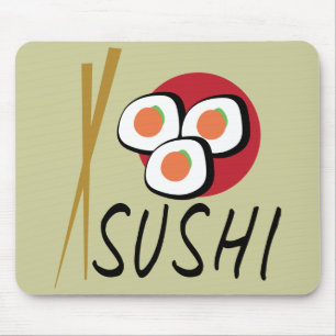 Love Sushi Organic Planet Mousepads