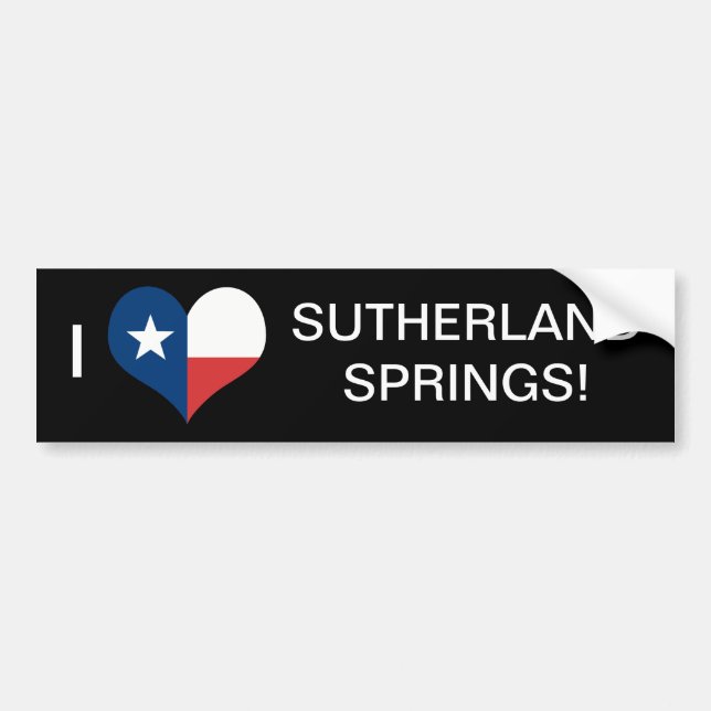 LOVE SUTHERLAND SPRINGS BUMPER STICKER (Front)