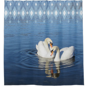 Love Swans Shower Curtain