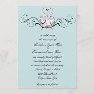 Love Swans Wedding Invitation