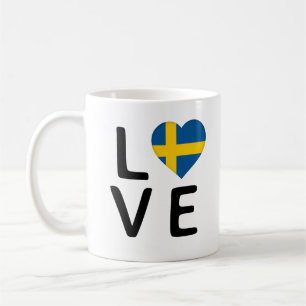 Love - Sweden Flag Coffee Mug