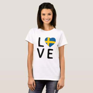 Love - Sweden Flag T-Shirt