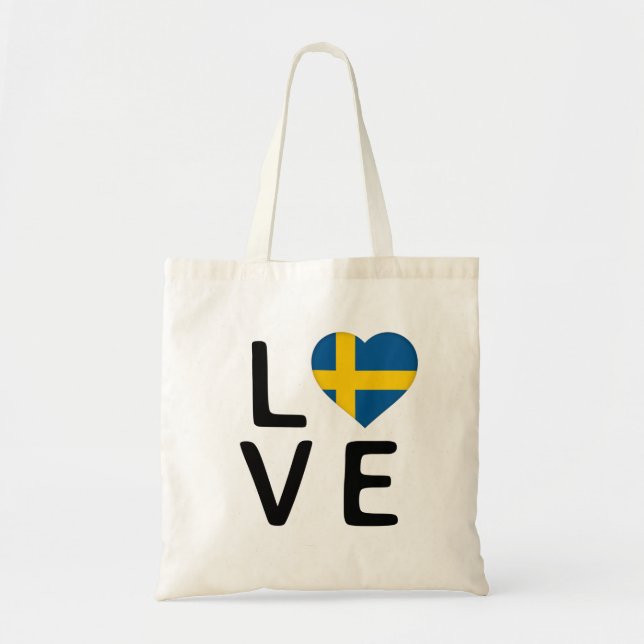 Love - Sweden Flag Tote Bag (Front)