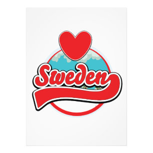Love Sweden vintage style logo Photo Print