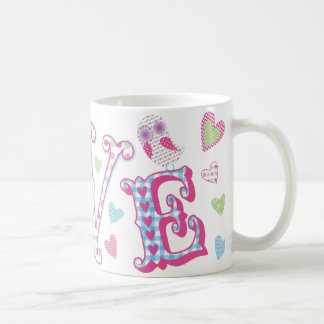 Love Sweet little Owls in Gingham Coffee Mug