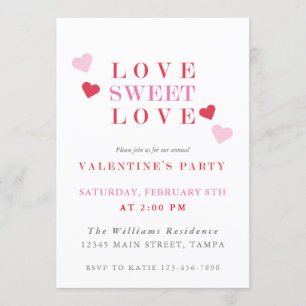 Love Sweet Love Valentine's Day Party Invitation