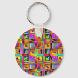 Love Sweet Multicolored Puppies Key Ring