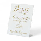 Love Sweet Personalised Gold Wedding Dessert Bar