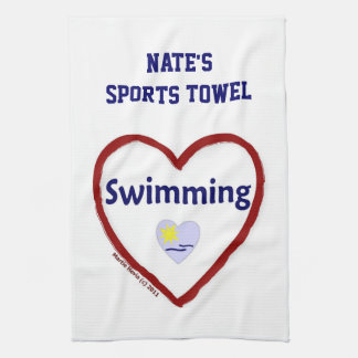 Love Swimming - Sports Towel (Personalise)