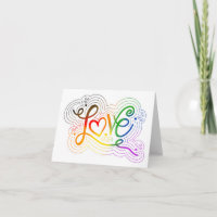 Love Swirl Doodle LGBTQ+ POC Pride Flag Lettering