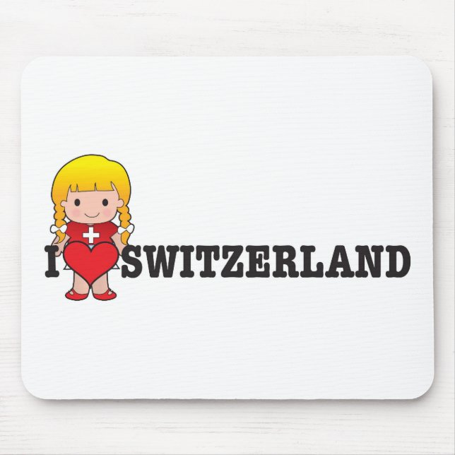 Love Switzerland Mouse Mat (Front)