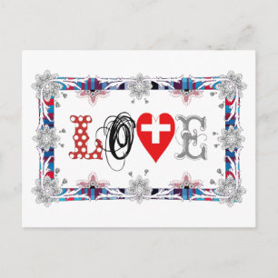 Love Switzerland Postcard