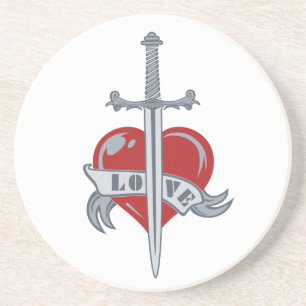 Love Sword custom coaster