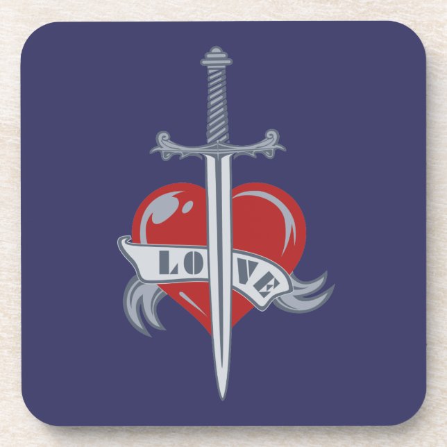 Love Sword custom coasters (Front)