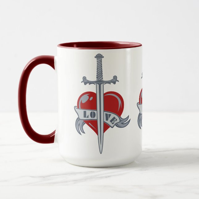 Love Sword custom mug - choose style (Left)