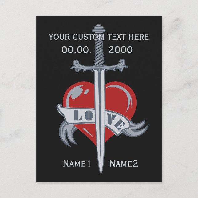 Love Sword custom postcards (Front)