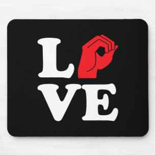 Love Symbol Asl Mouse Mat