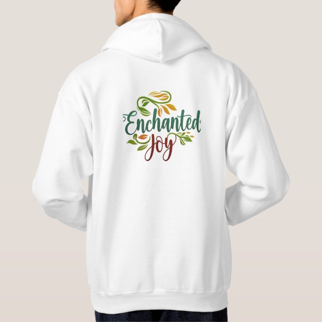 Love Symbol Front, Enchanted Joy Back Hoodie (Back)