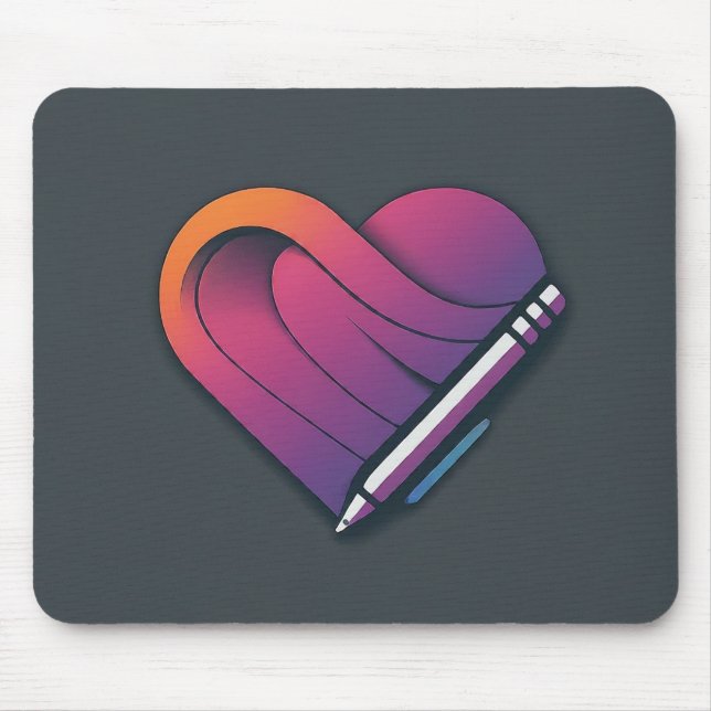 Love Symbol Pen Mouse Mat (Front)