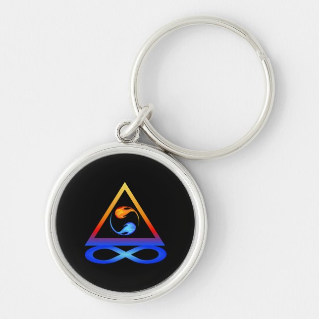 Love Symbol-Twin Flame Symbol- Key Ring (Front)