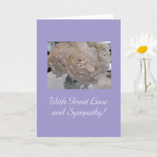 Love & Sympathy, Floral, Waterfall & Lilac, Folded Card