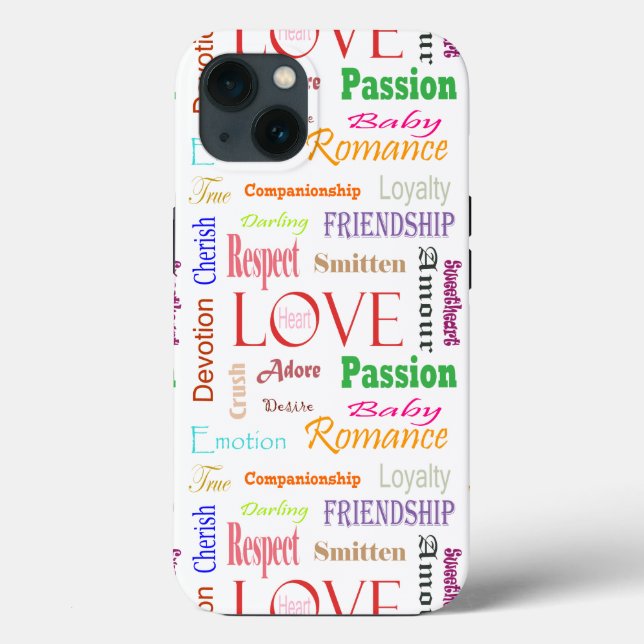 Love Synonyms by Shirley Taylor Case-Mate iPhone Case (Back)