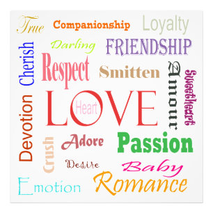 Love Synonyms by Shirley Taylor Photo Print