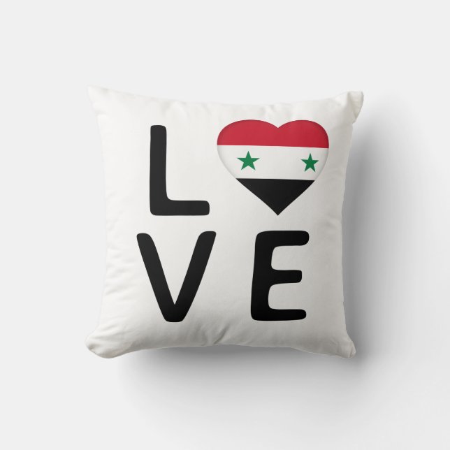 Love - Syria Flag Cushion (Front)