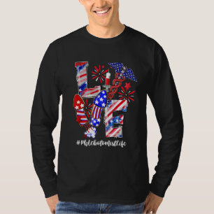 Love Syringe Fireworks Phlebotomist Life 4th Of Ju T-Shirt