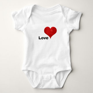 love t-shirt baby bodysuit