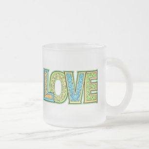 Love T-shirts and Gifts Frosted Glass Coffee Mug