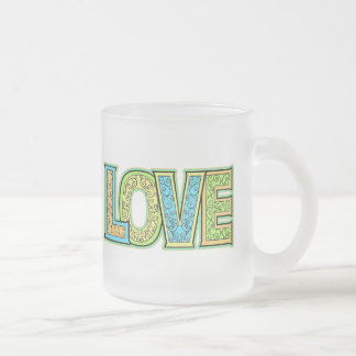 Love T-shirts and Gifts Frosted Glass Coffee Mug