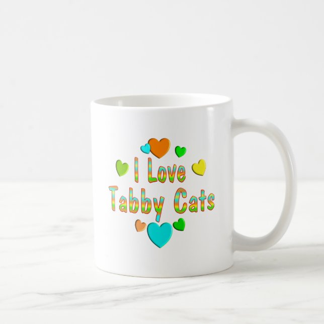 Love Tabby Cats Coffee Mug (Right)